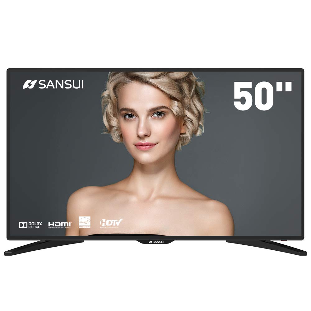 SANSUI TV LED Televisions 50" 4k TV with Flat Screen TV